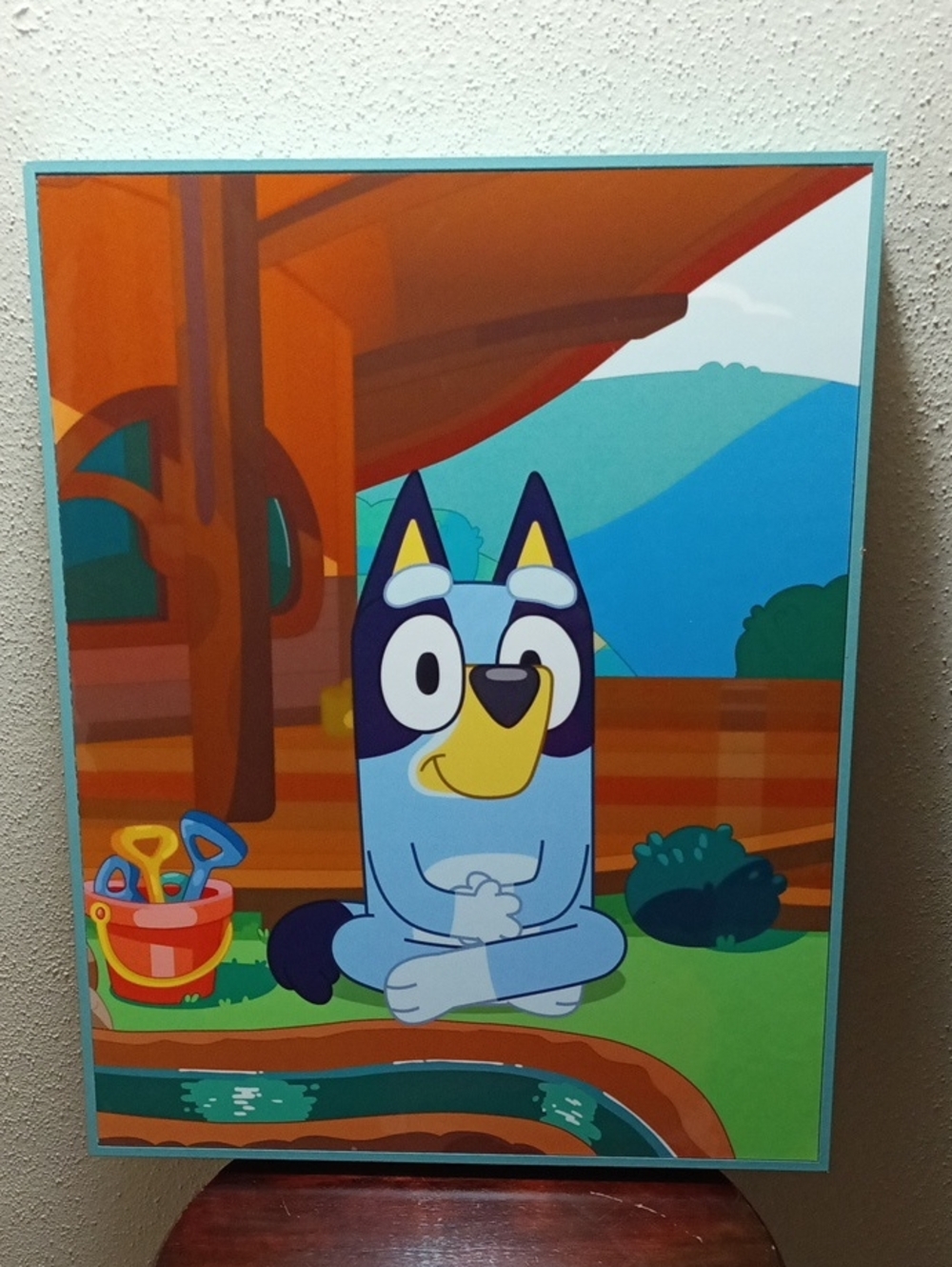 Bluey Kids Art Work With Frame 16X20 New